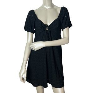 Jolie & Joy Black Eyelet Short Sleeve Dress